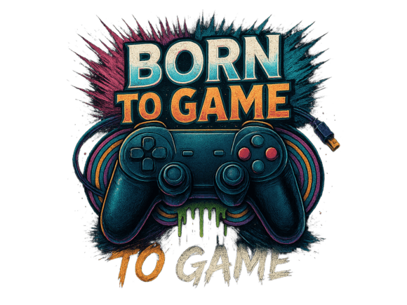 Born to Game PNG Graffiti Gaming Design: Elevate Your Product Aesthetic with Premium Digital Art