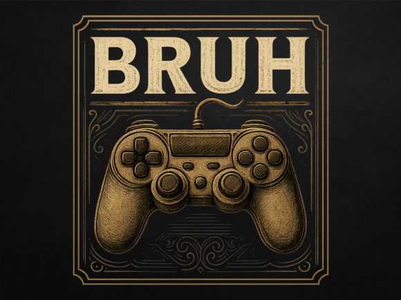 Bruh Gaming PNG: Your Funny Gamer Shirt Design
