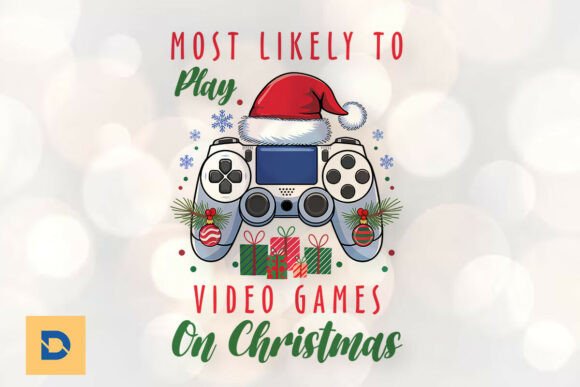 Christmas Gamer Joy PNG: Design Asset for Creators