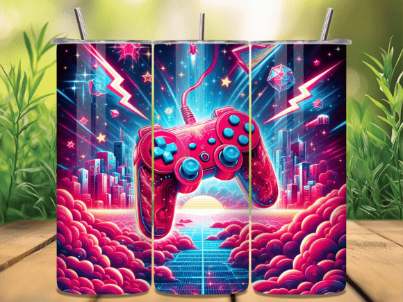 Cityscape Gaming Controller Tumbler Wrap