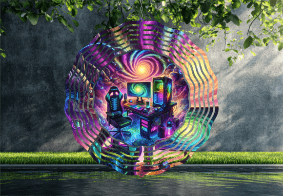 Cyberpunk Wind Spinner Design for DIY Crafters