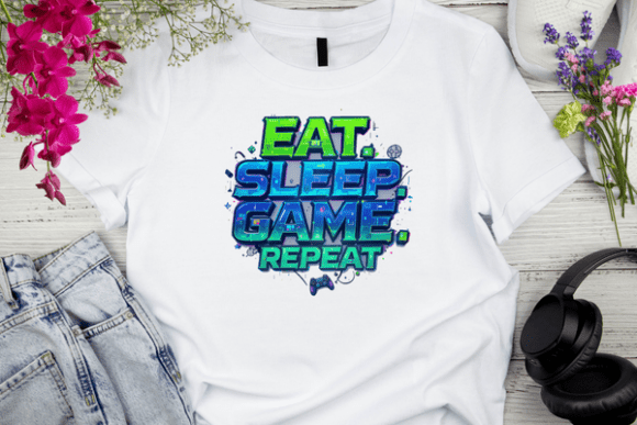 Eat Sleep Game Repeat – A Design Asset for Creators