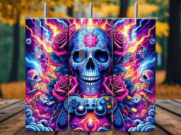 Exploring the Sugar Skull Gaming Controller Tumbler: A Perfect Fusion for Custom Creators