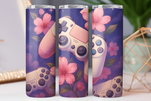 Flower Gaming Tumbler Wrap 20oz Skinny: A Digital Design Revolution for Sublimation Crafters