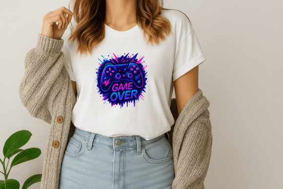Game over Gaming Sublimation Clipart Art