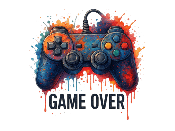 Game Over PNG Gaming Design