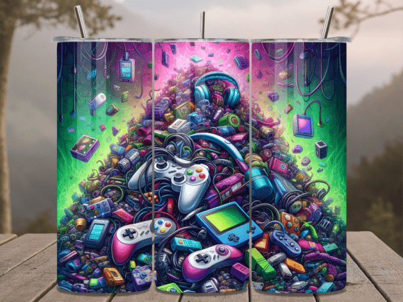 Gaming Console Pile Neon Lights Tumbler: A Strategic Asset for Product Differentiation and Brand Storytelling