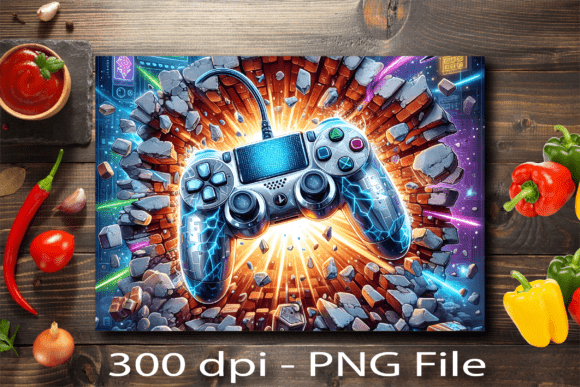 Gaming Controller Wall Cutting Board PNG