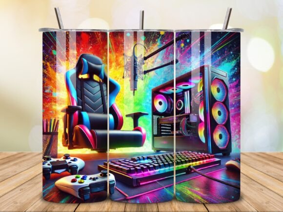 Gaming Gamer Gift Video Tumbler Wrap V.2 for 20 oz Tumblers