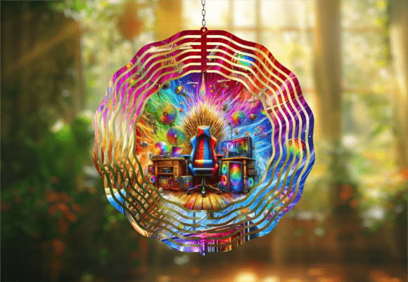 Gaming Setup Wind Spinner: A Sublimation Design That Moves With You