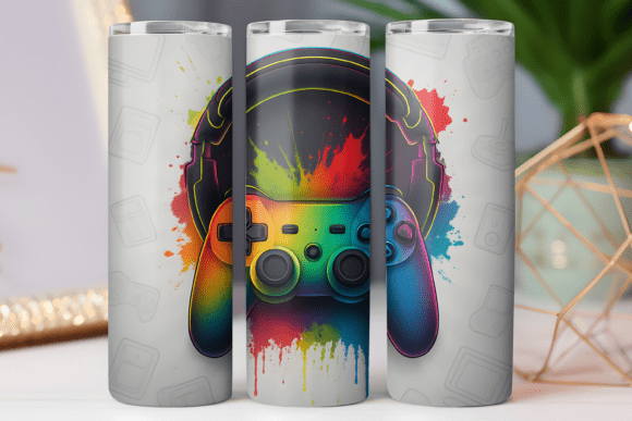 Gaming Tumbler Wrap Skinny Design 20oz