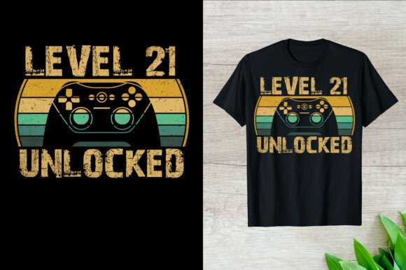 Level 21 Unlocked Gaming T-Shirt: A Practical Asset for Print-on-Demand and Creative Workflows
