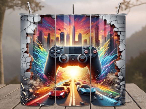 Neon Burst Gaming Pad Tumbler Wrap Design: A Practical Guide for Custom Tumbler Creators