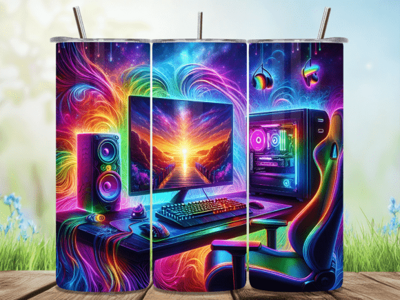 Neon Dream Gaming Setup Tumbler Wrap PNG: A Practical Evaluation for Creators and Small-Business Sellers