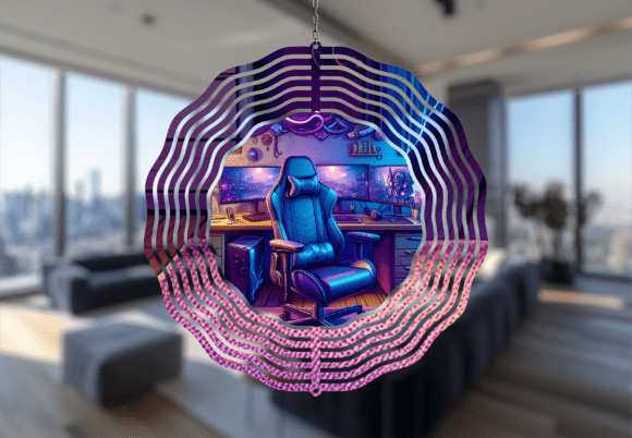 Neon Gaming Vortex Wind Spinner Design: Where Digital Energy Meets Outdoor Art