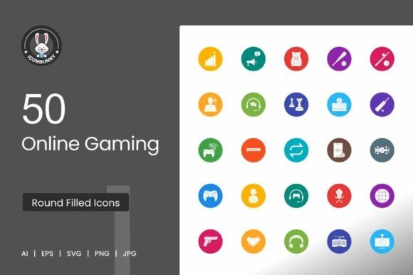 Online Gaming Flat Round Icons: A Complete Visual Toolkit for Modern Digital Design