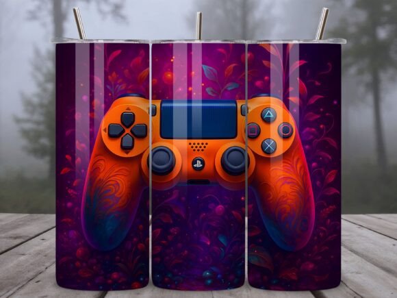Painted Gaming Controllers Splatter Wrap – A Creative Way to Personalize Your Tumblers