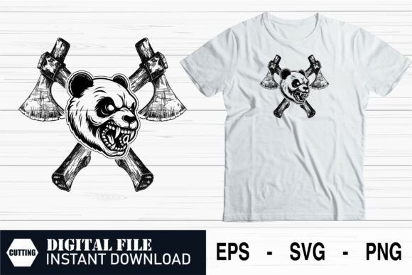 Panda Skull Head Dark Art Gaming Logo: A Design That Blends Edge with Versatility