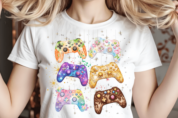 Retro Easter Gaming Controller PNG for Creative Projects