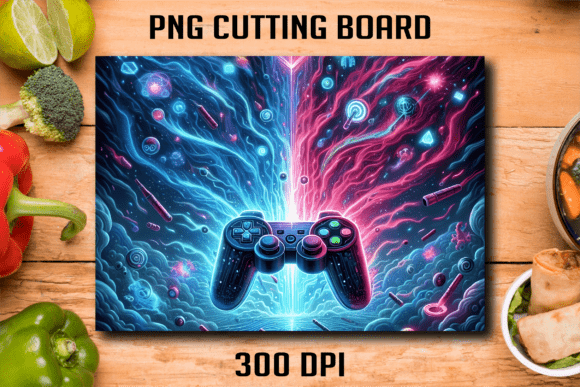 Sci-Fi Gaming Controller Cutting Board: A New Take on Kitchen Craft and Sublimation Design