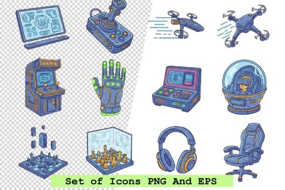 Set of Futuristic Gaming Icons Vector – A Practical Guide to Effective Use