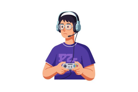 Young Man Focused on Gaming While Wearing a Headset: Why This Visual Works Across Industries